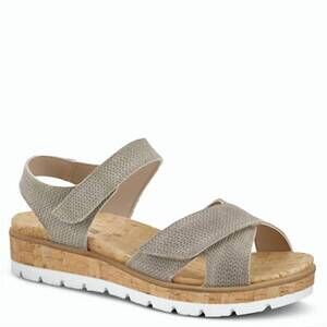 NEW FLEXUS women's yaffe sandal in grey suede